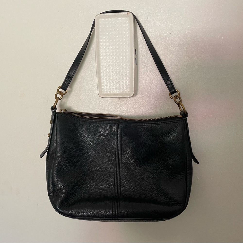 Fossil Black Leather Shoulder Bag